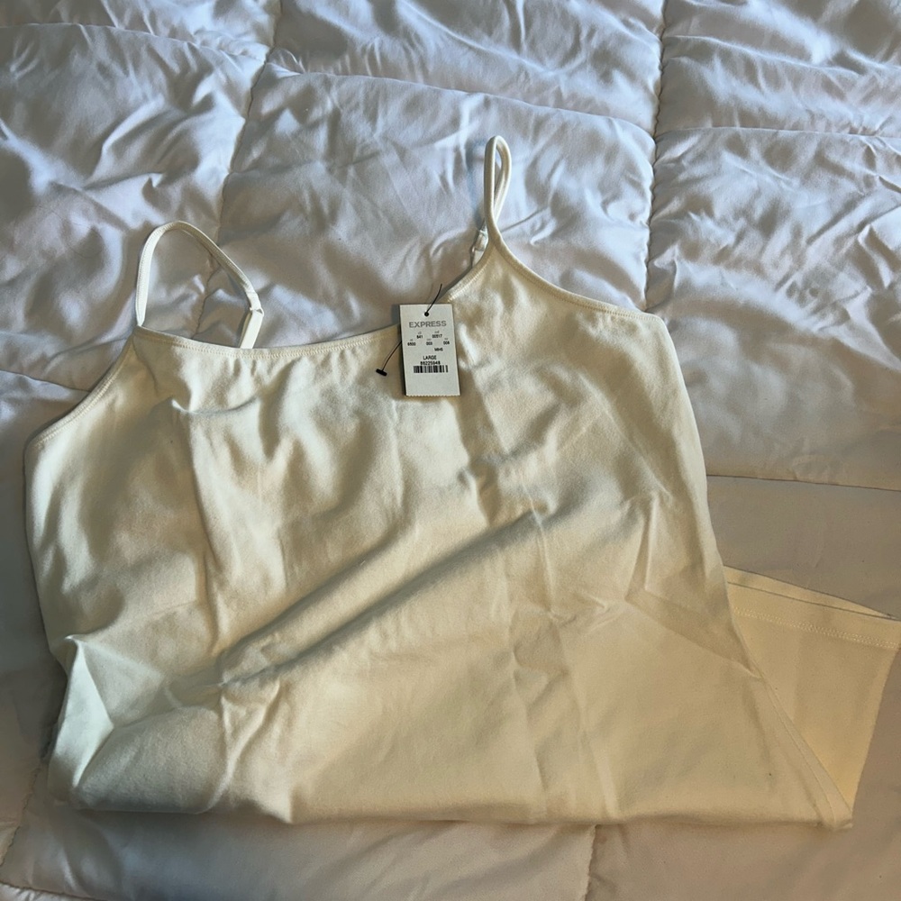 NWT Ivory Tank Top w/built in Bra